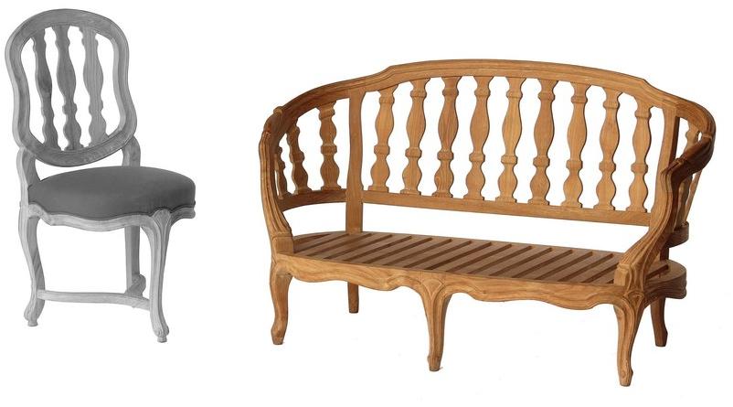 ASTELLO 2-местный диван из тикового дерева Bleuet sun-id-1484231 - Вид №2