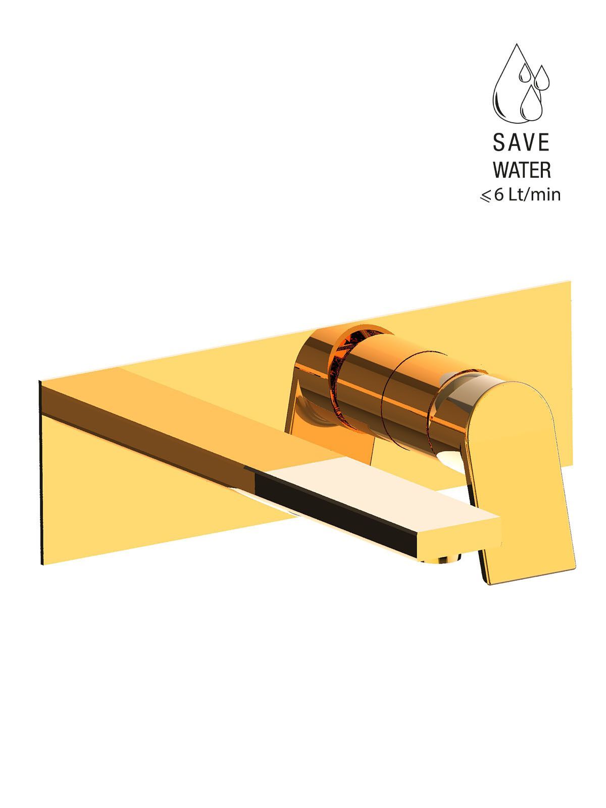 Настенный однорычажный смеситель для раковины без слива Rubinetterie Frattini Gintonic ARCH-00069603