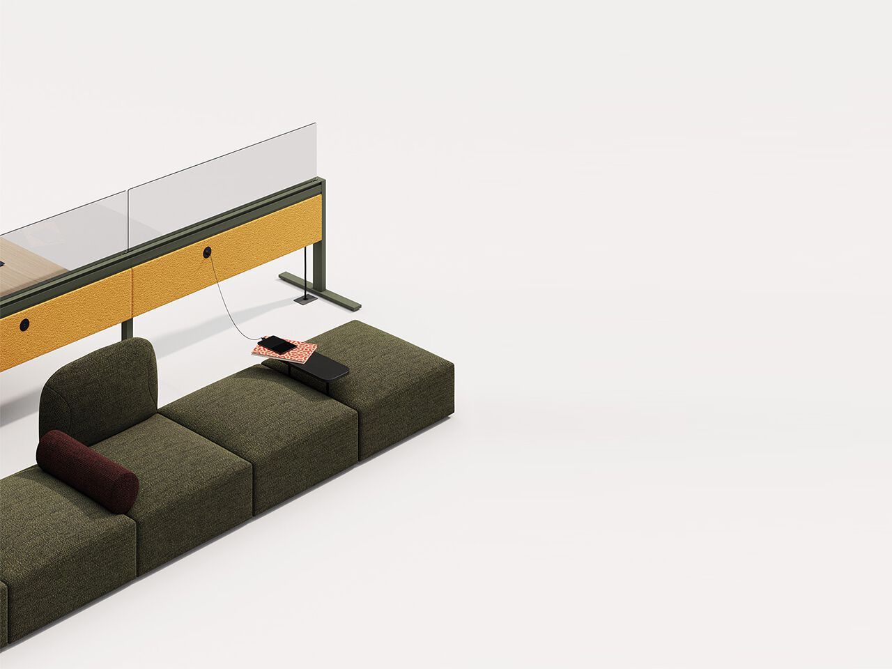 Множественный стол с разделительными панелями FREZZA Pal System ARCH-00140652 - Вид №9