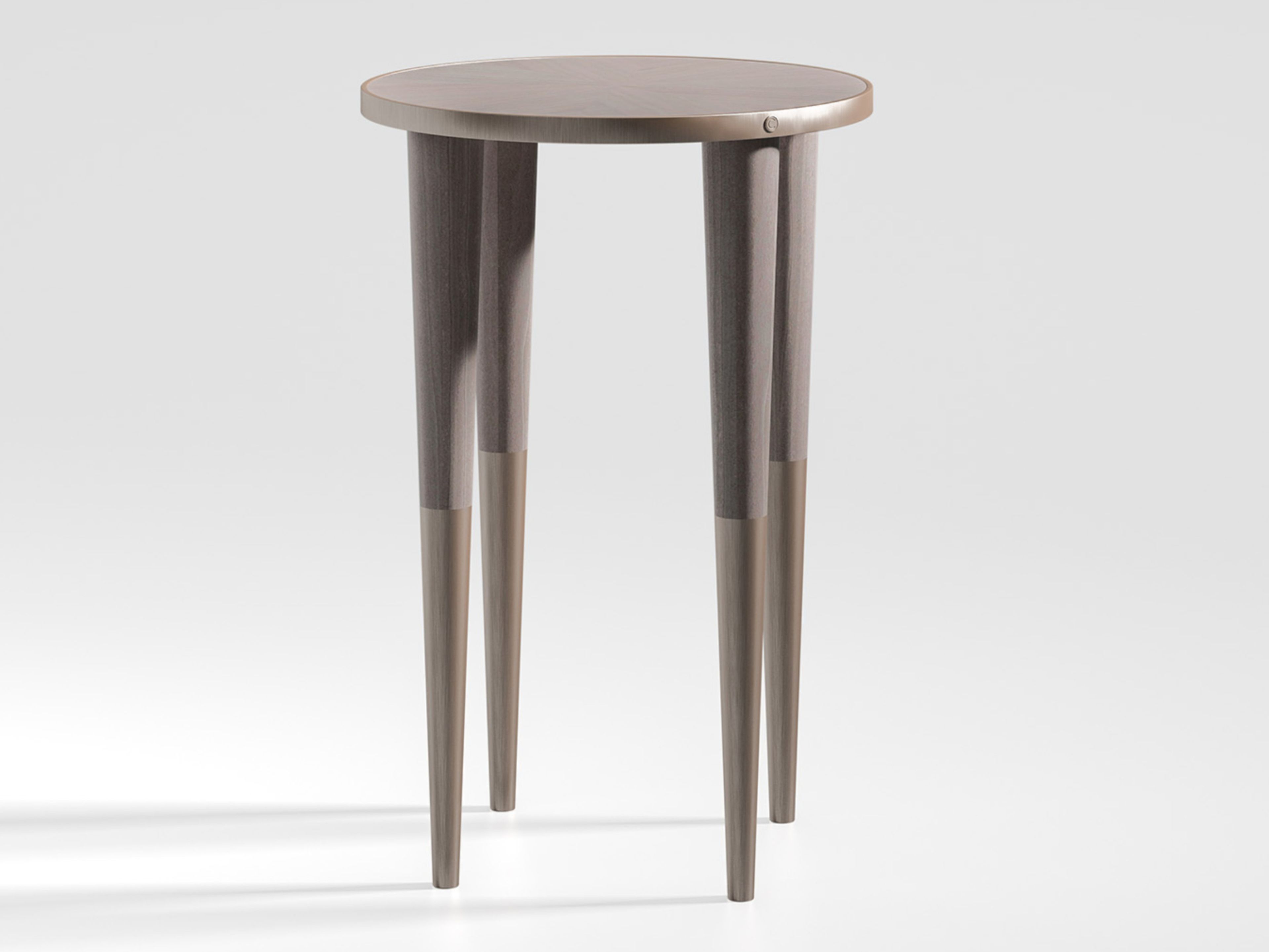 Высокий круглый деревянный журнальный столик CPRN HOMOOD Cocoon ARCH-00087190