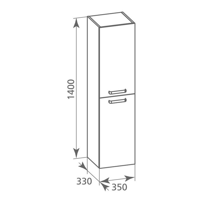 NIA3500M97 Milardo Niagara Пенал для ванной комнаты Niagara Россия - Вид №2