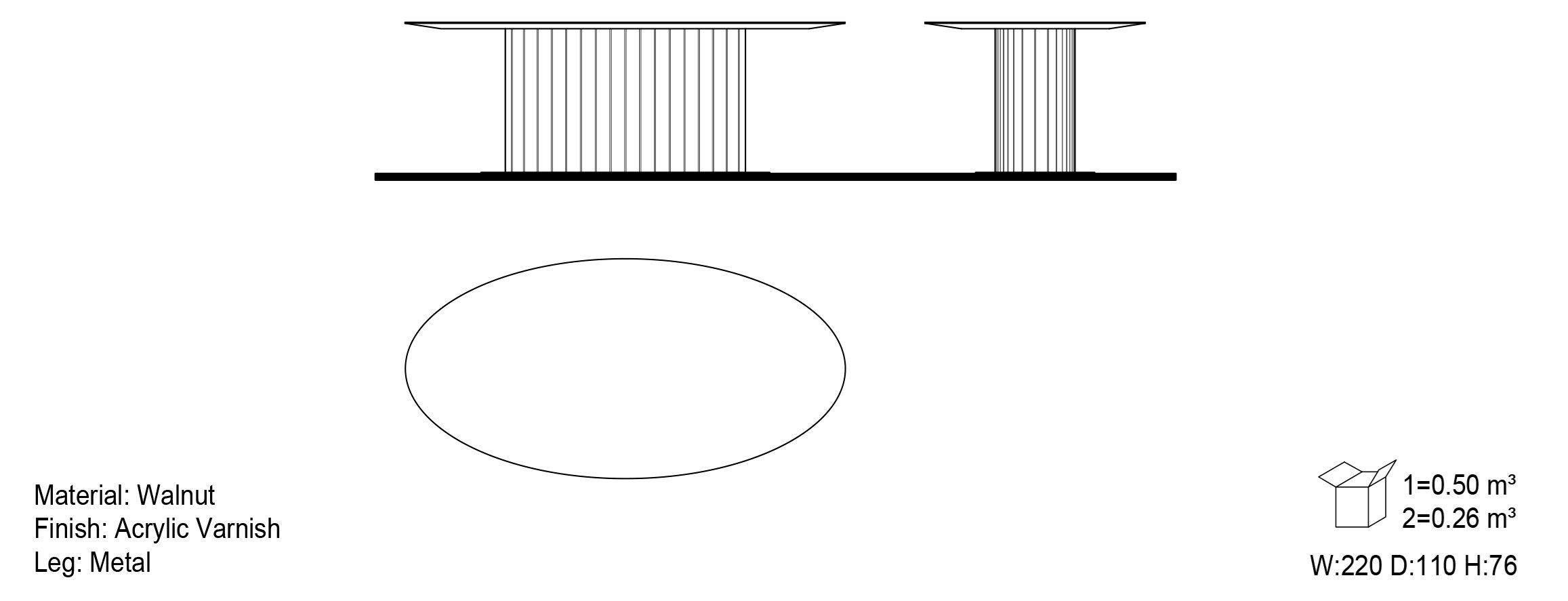 Мраморный овальный стол для гостиной Mobi ARCH-00097853 - Вид №2