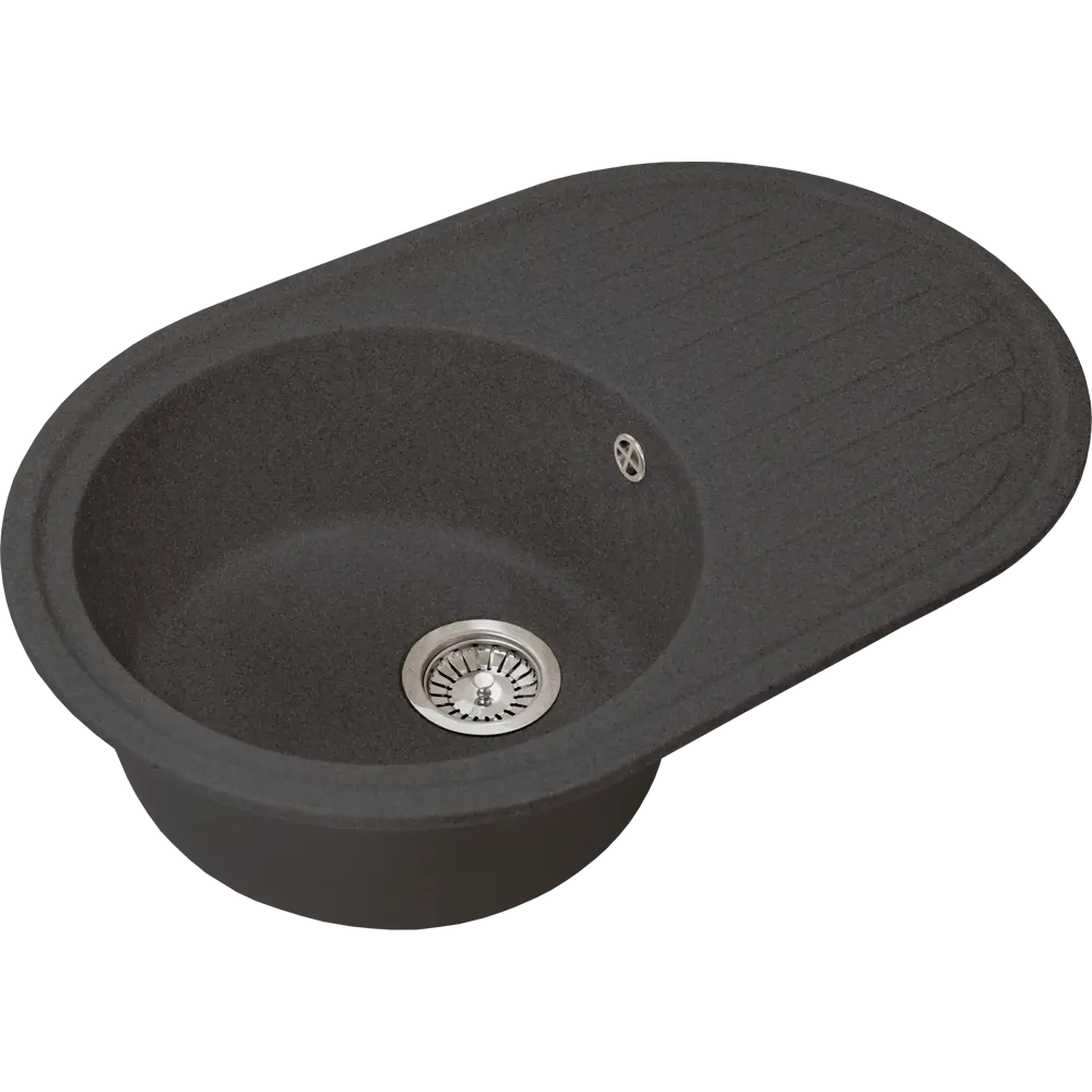 Мойка GRANSTONES 76.5х49.5 см глубина 19.5 см, мрамор, цвет чёрный 82701515 STLM-2199603 Santreyd 