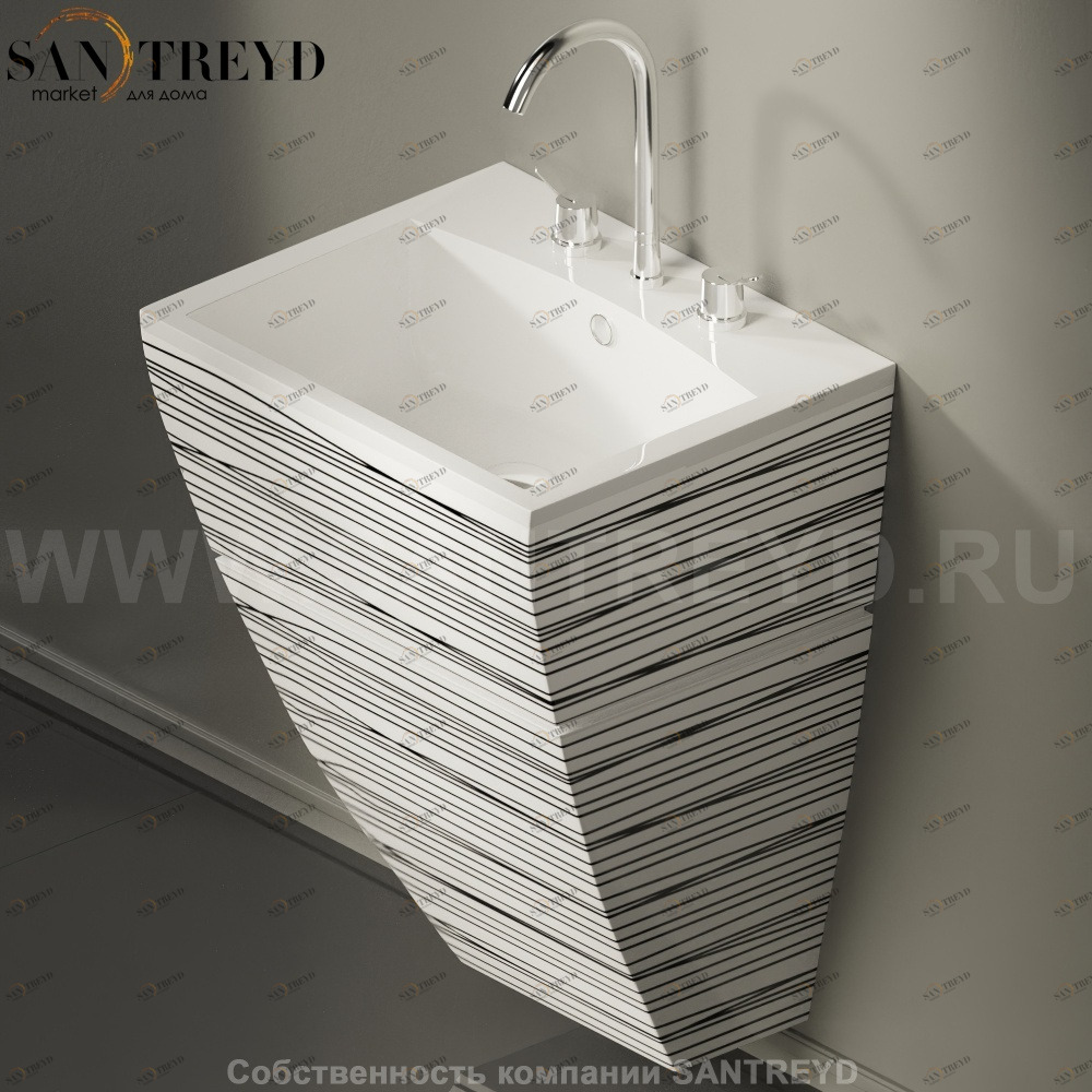 ACER07503RSZB Подвесная раковина настенная прямоугольная Agape 750 белая