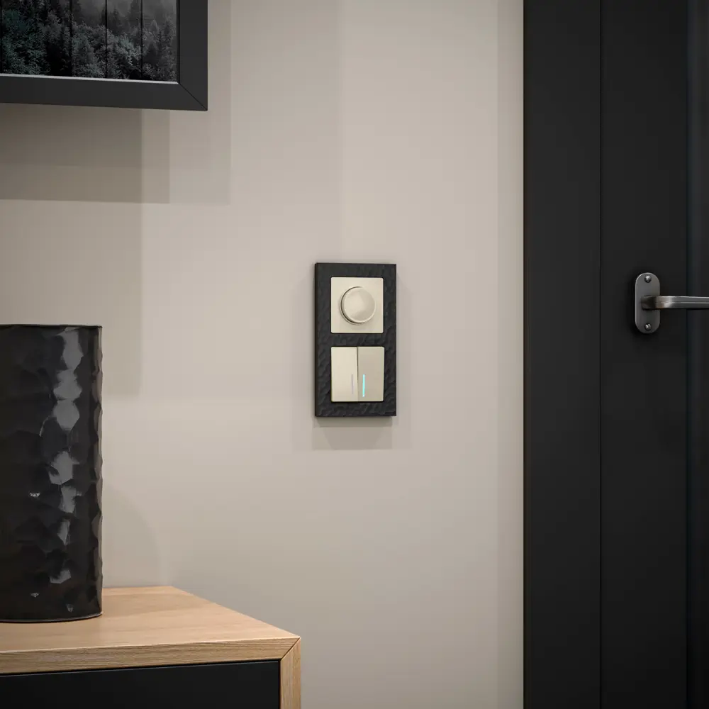 Выключатель Werkel двухклавишный с подсветкой, цвет слоновая кость 85539933 Серия отсутствует STLM-1359378 - Вид №1