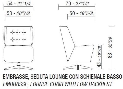 ESTEL GROUP Стеганое кожаное кресло с 4 спицами Embrasse sun-id-1474664 - Вид №4