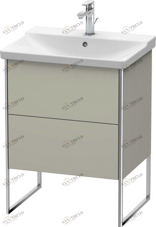 XS446006060 Тумбочка напольная XSquare #XS4460 610 x 473 мм Серо-коричневый шелковисто-матовый лак Duravit