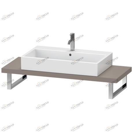 BR100C04343 Brioso Консоль для накладной и встраиваемой сверху раковины компакт Базальт матовый, декор Duravit