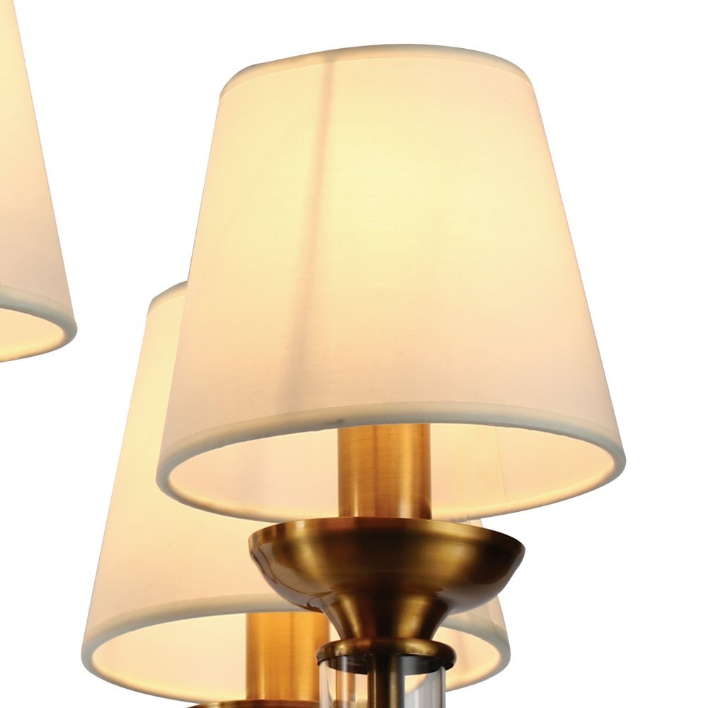 Люстра Walters 8 от Delight Collection прозрачная/бежевая/латунь KM0845P-8 DELIGHT ДИЗАЙНЕРСКИЕ 247069 Прозрачный;бежевый;латунь  - Вид №1