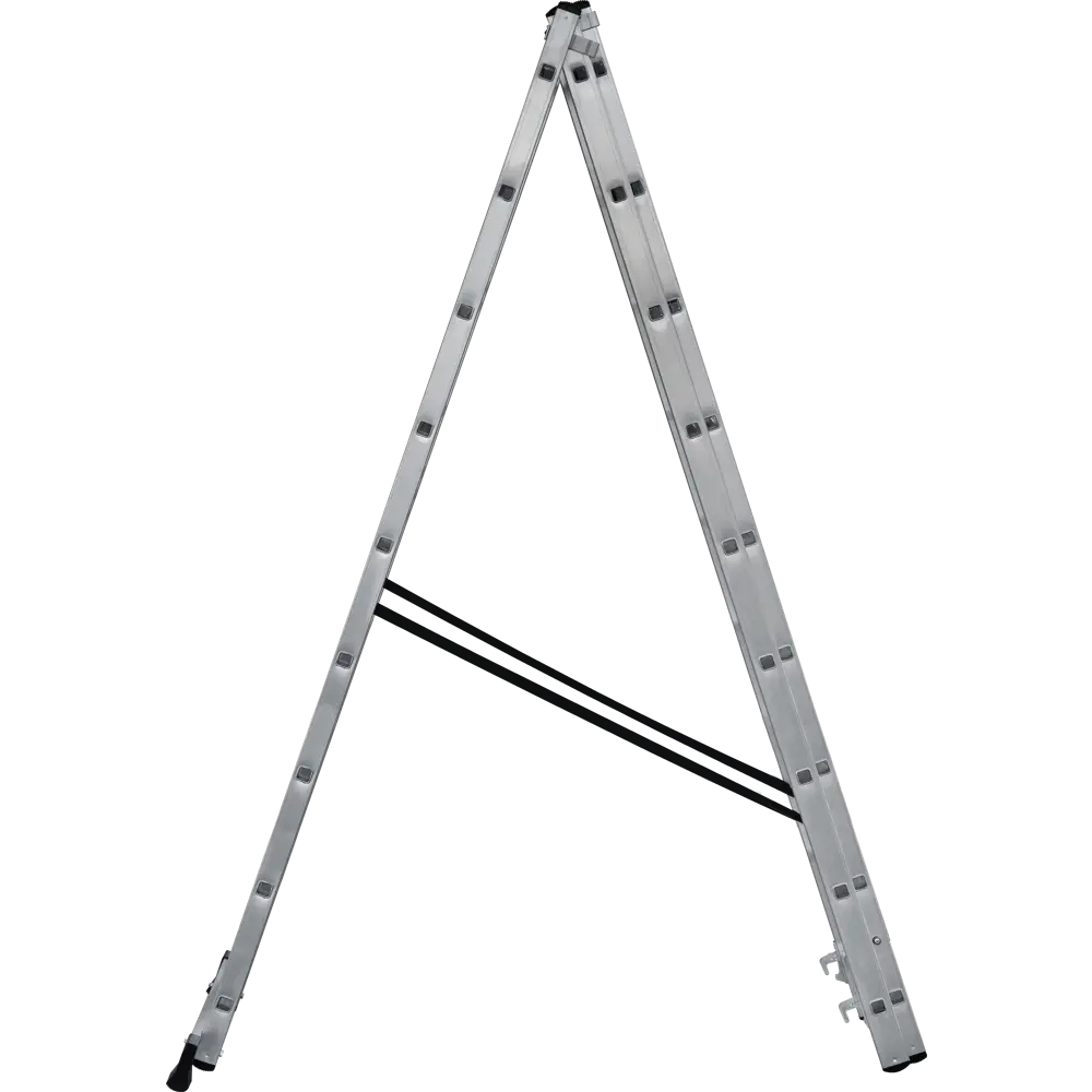 Лестница раскладная выдвижная 3-секционная DILWIS до 5.53 м 9 ступеней 89396352 STLM-2166506  - Вид №3