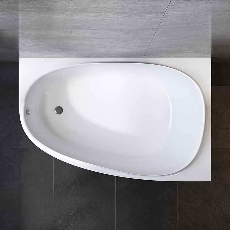 W80A-170R110W-A ванна акриловая 170х110 см правосторонняя шт AM.PM Like - Вид №1