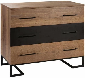 1722 Комод с 3 ящиками Loft Дуб табак/Графит R-HOME