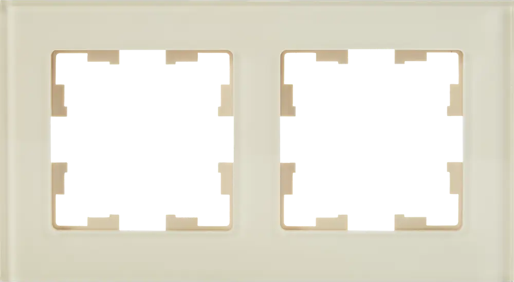 Рамка IEK Brite-2 для розеток и выключателей в ванильном цвете 87761317