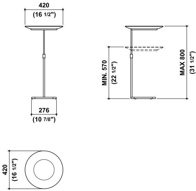 Kos by Zucchetti Журнальный столик из металла с регулируемой высотой Faraway sun-id-1349847 - Вид №4