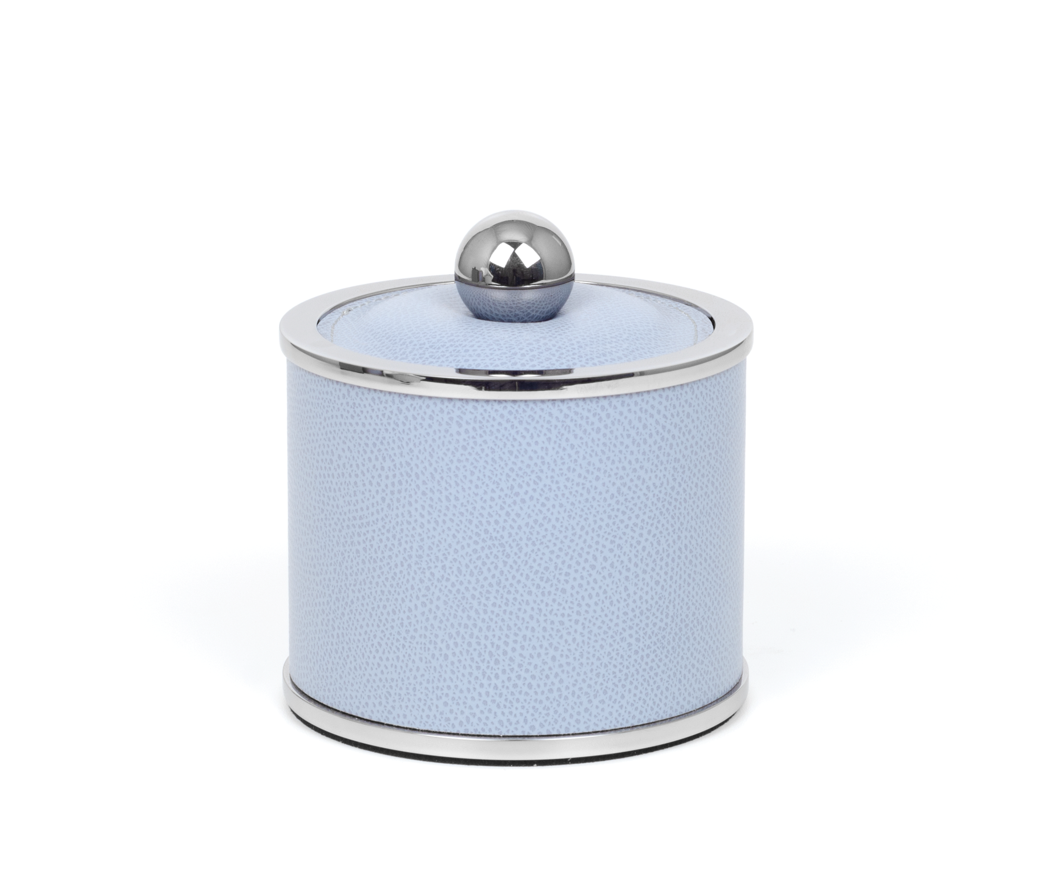 Держатель для ватных дисков Olimpia круглый - Ø 10,7XH11 см / металл-хром / тканая кожа_кофе Pinetti 00.1627.061.015