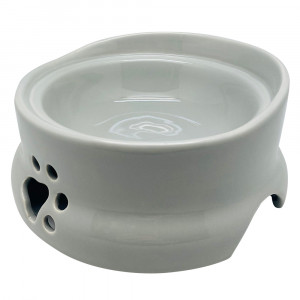 ПР0057309 Миска для животных High серая керамическая 15х15х8см 300мл Foxie
