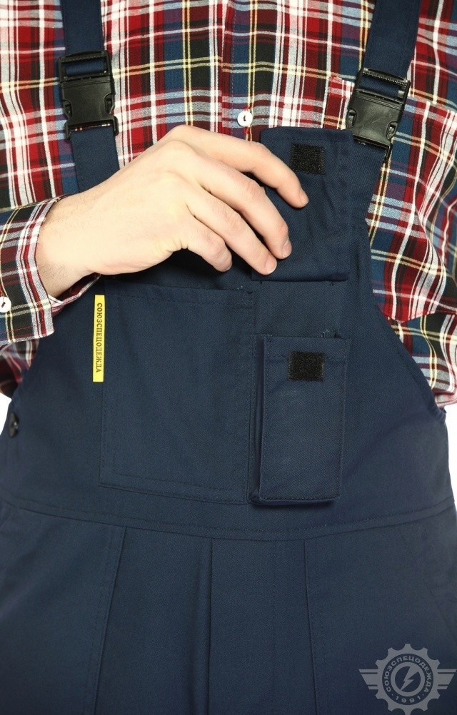 65629 Полукомбинезон "Эксперт-2" темно-синий  Летняя спецодежда  размер 44-46/170-176  - Вид №8