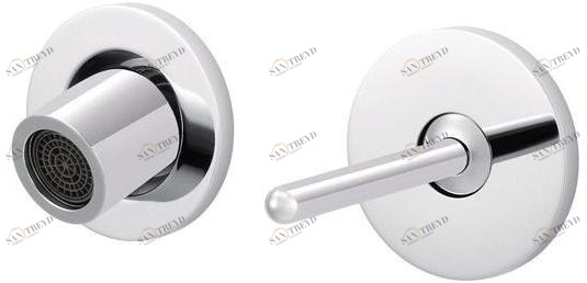 rvb Смеситель для умывальника настенный на 2 отверстия с аэратором Plug 4570.11.56