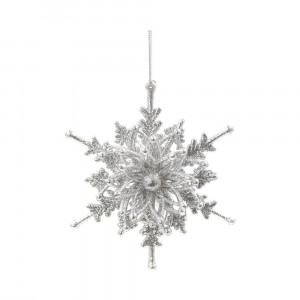 254621 Новогоднее украшение "Снежинка" №18 13 х 3 х 14.5 см РЕМЕКО