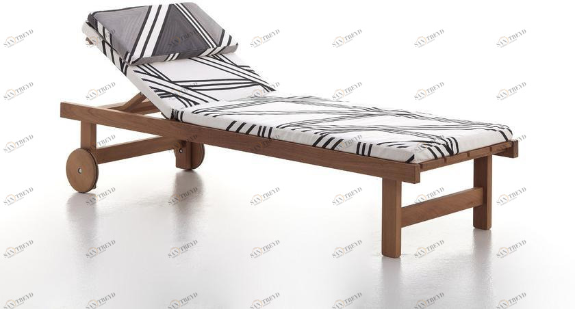 Very Wood Садовая кушетка Iroko на колесиках Capri sun-id-1473875