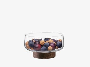 Деревянная и стеклянная чаша-Ø30cm