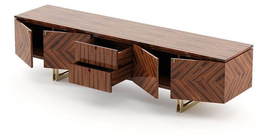 Laskasas Деревянная тумба под ТВ с ящиками Boris sun-id-1421519 - Вид №1