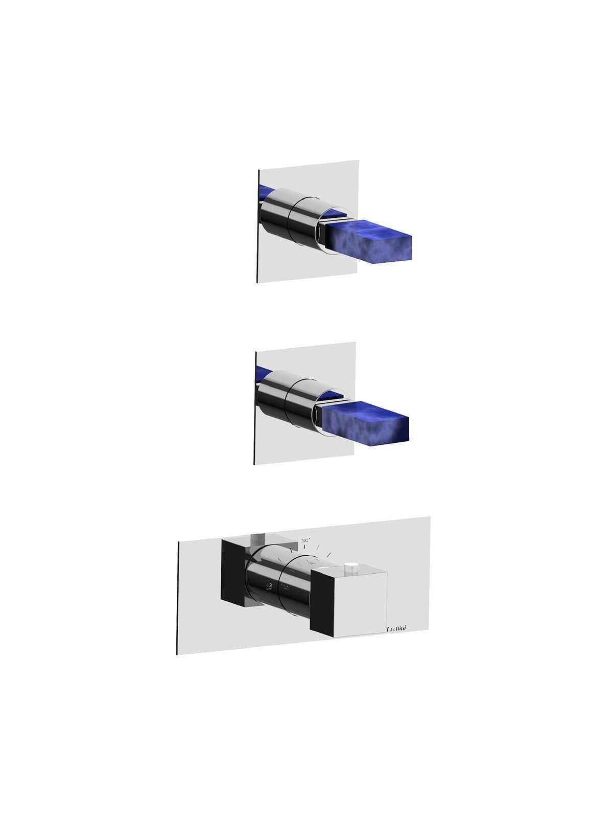 3 отверстия термостатический встраиваемый смеситель для душа Rubinetterie Frattini отдельная эстетика ARCH-00000621
