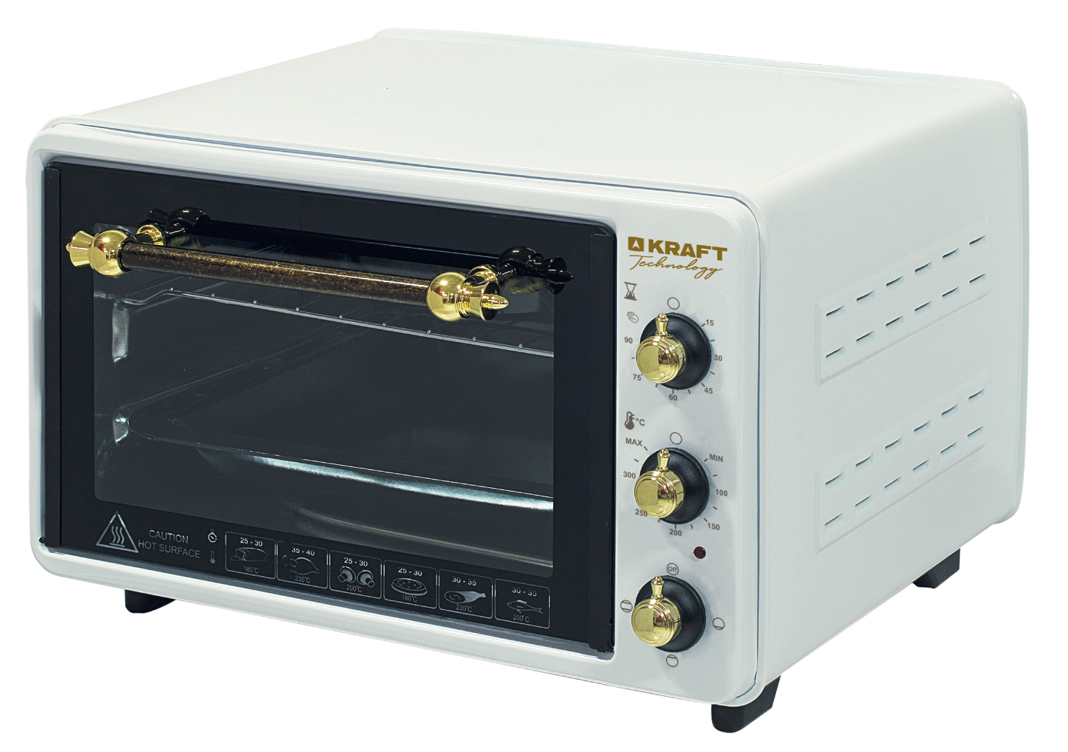 5338092 Мини-печь Kraft CH-MO 3605 W retro белый STDN-0064896