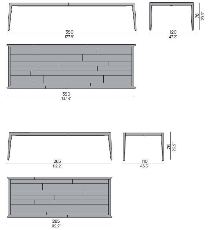 Прямоугольный стол из тикового дерева MANUTTI Sunrise ARCH-00144752 - Вид №4