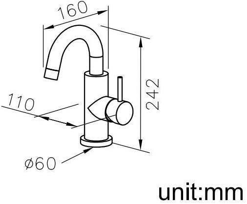 JUSTIME Смеситель для раковины на столешнице из нержавеющей стали Still one 6770-91-80s1 - Вид №1