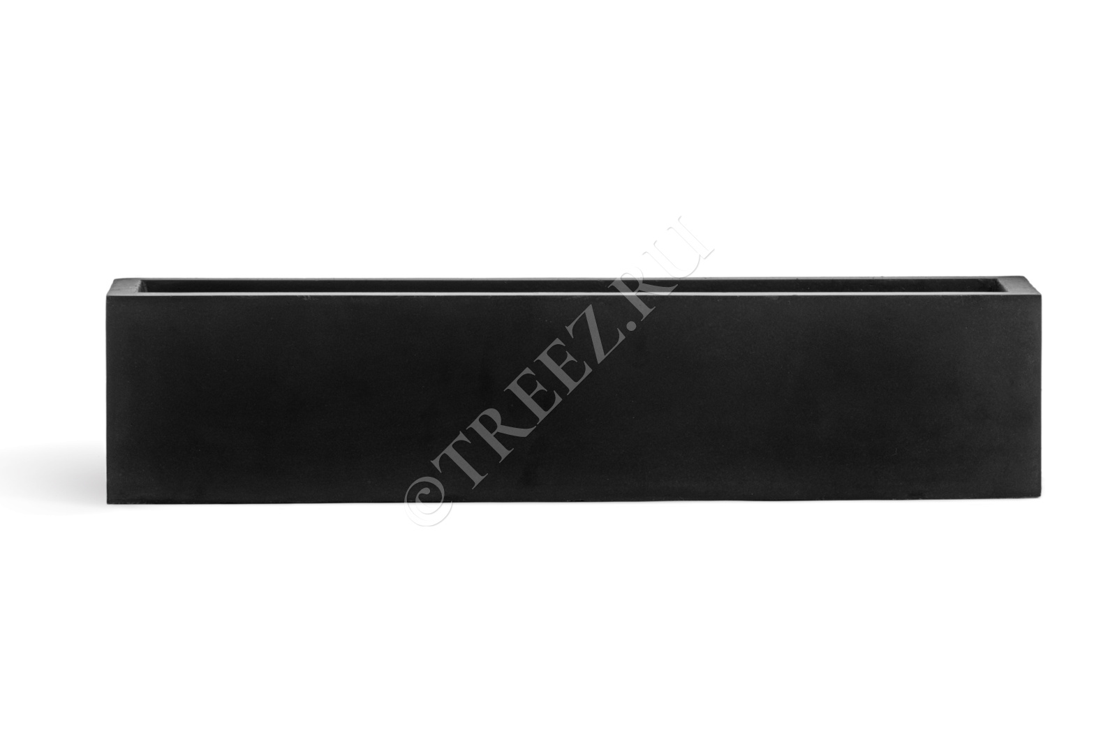 41.1020-0031-BLCK-40 Кашпо  ERGO - серия Just - Узкий низкий прямоугольник - Антрацит Цветочная коллекция  - Вид №9