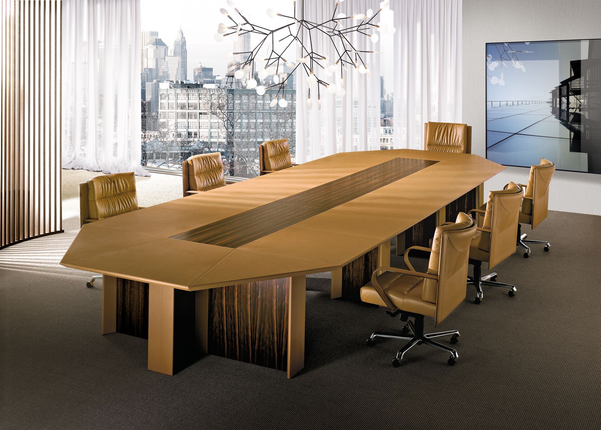 Кожаное вращающееся офисное кресло с подлокотниками i 4 Mariani GINZA ARCH-00110384 - Вид №4