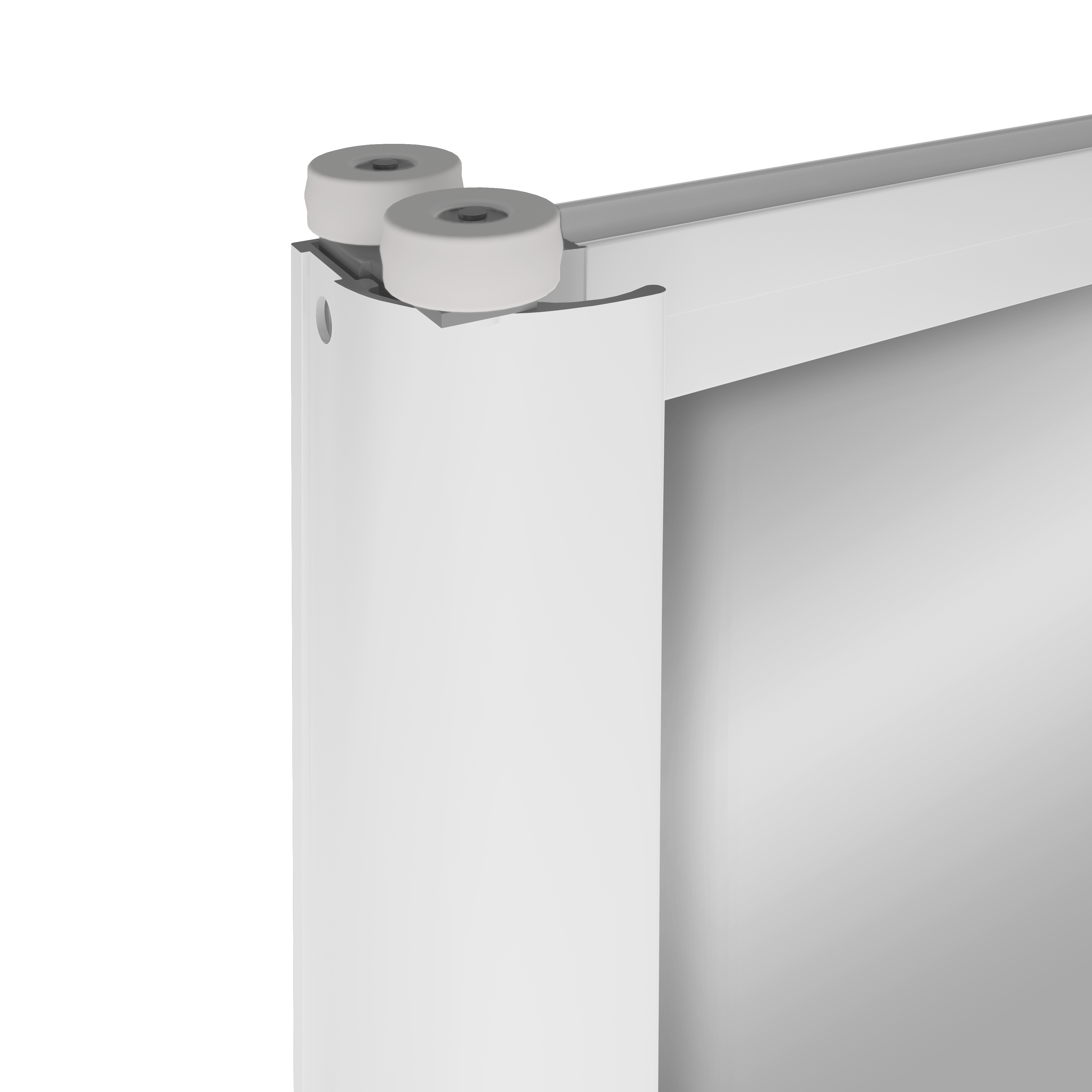 Дверь-купе Spaceo с зеркалом 2255×804 мм белый Santreyd 82362537 STLM-0025483 - Вид №2