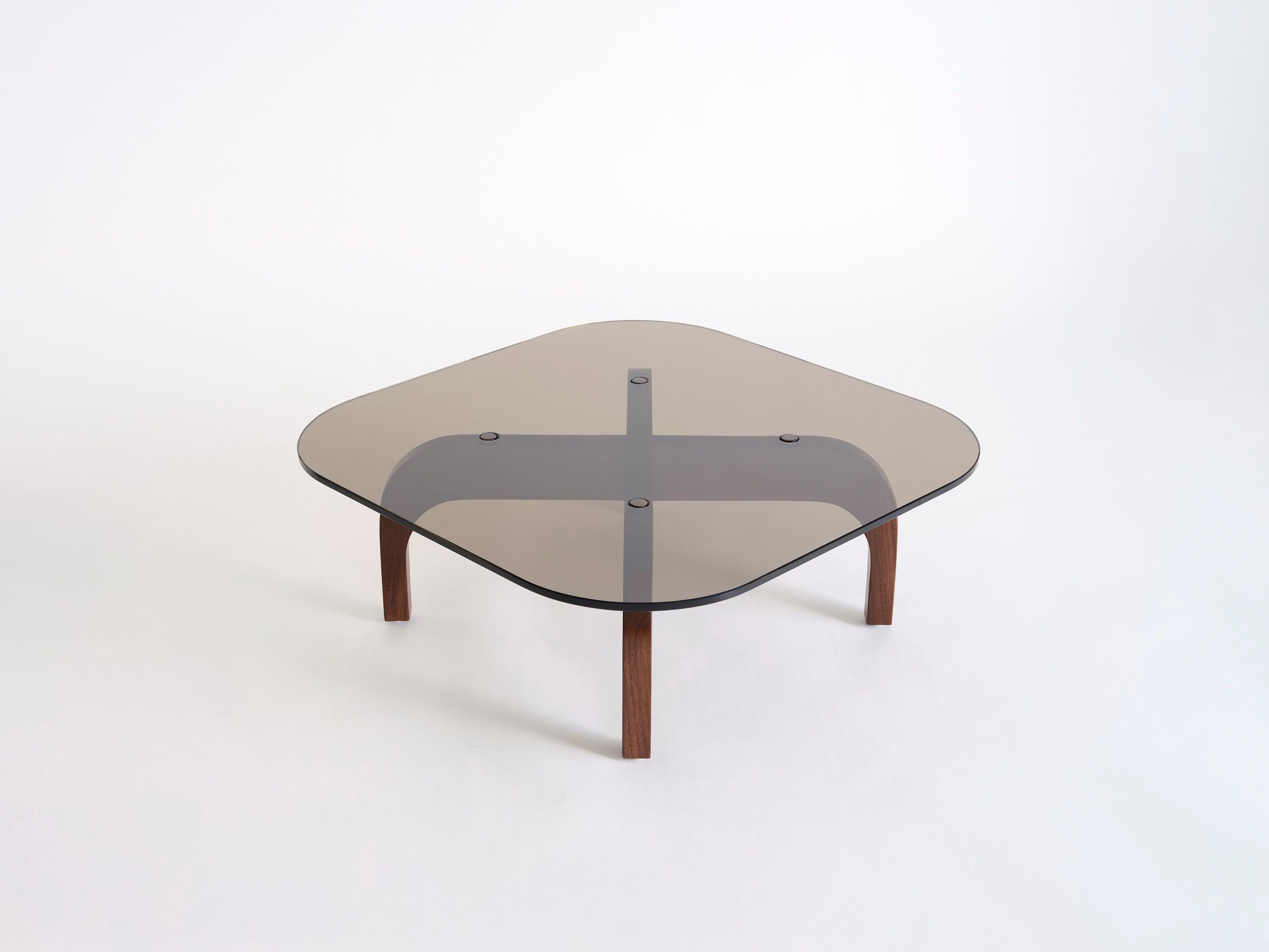 Стеклянный низкий квадратный журнальный столик Phase Design Ziba ARCH-00021053 - Вид №2