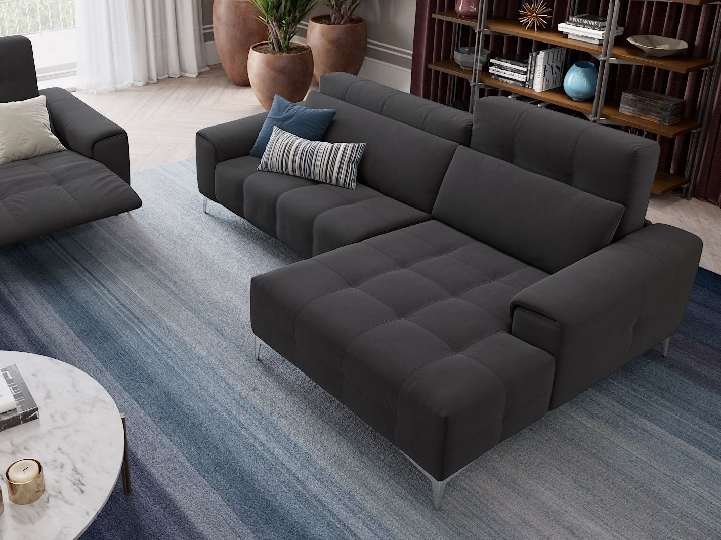 Тканевый диван с полуостровом Sofanella Саленто ARCH-00034169 - Вид №5