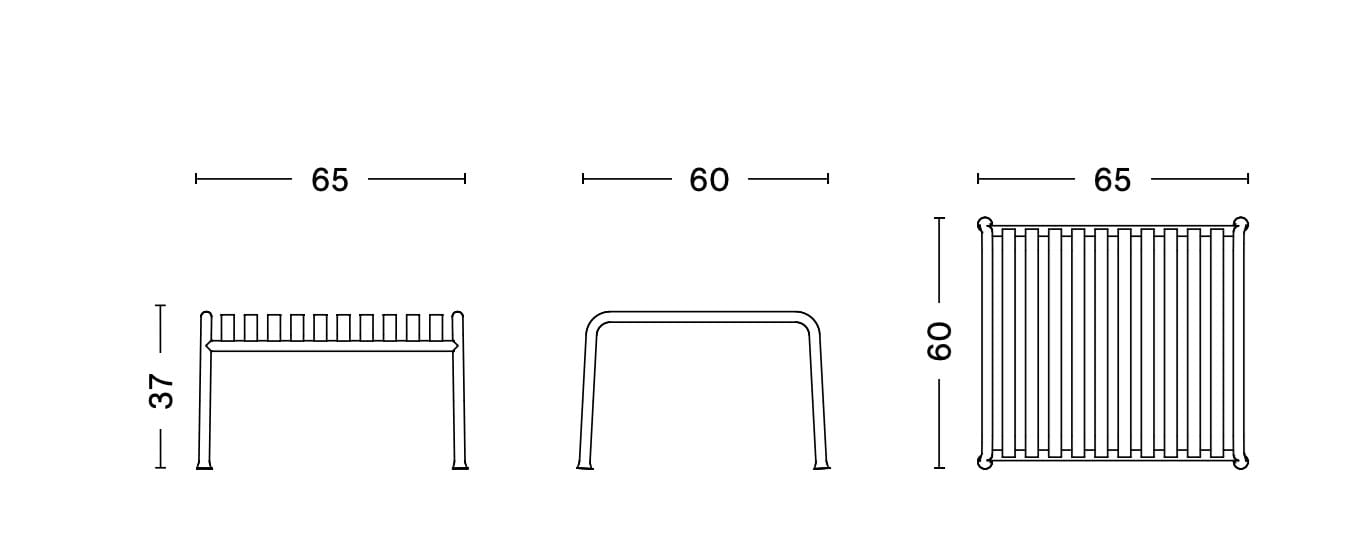 Стальная прямоугольная Садовая подставка для ног Hay Палисад ARCH-00043018 - Вид №44