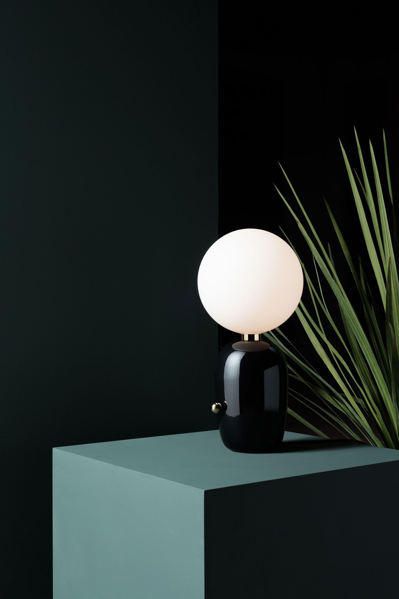 Керамическая и опаловая стеклянная настольная лампа с диммером PARACHILNA Aballs ARCH-00068946 - Вид №3