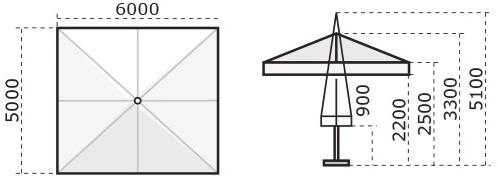 Scolaro Parasol Квадратный зонт с телескопической застежкой Capri sun-id-1395986 - Вид №16