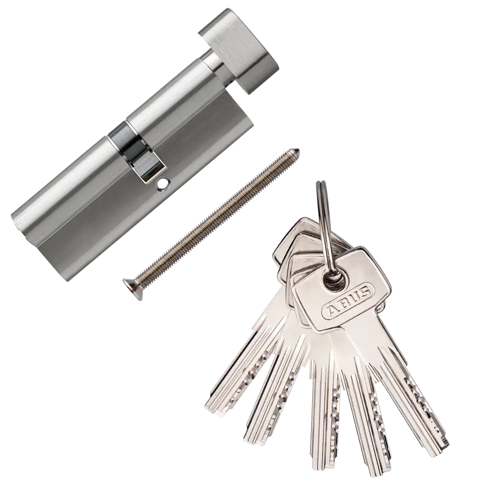 Цилиндр Abus 50х40 мм, ключ/вертушка, цвет никель 82389998 STLM-2081287 D6 - Вид №1
