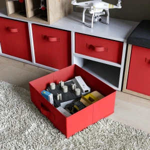 Короб Spaceo KUB Carmen 15x31x31 см 14.4 л полиэстер цвет красный