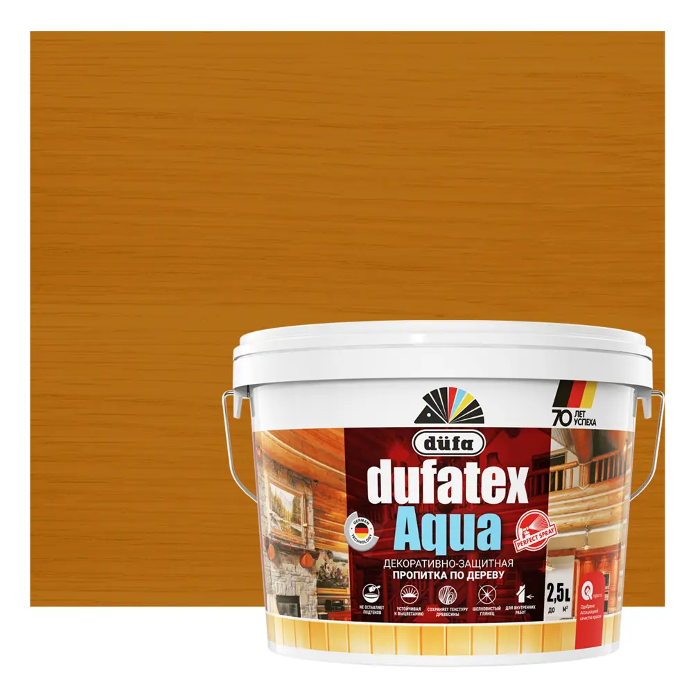 Dufa Aqua Пропитка для дерева цвета Сосна 2.5 л - защита и декор 12352417 STLM-0001938