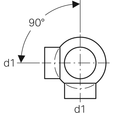 GEBERIT 369.335.16.1 Крестовина шаровая Geberit PE 88,5°, соединения 90° смещенные  - Вид №2