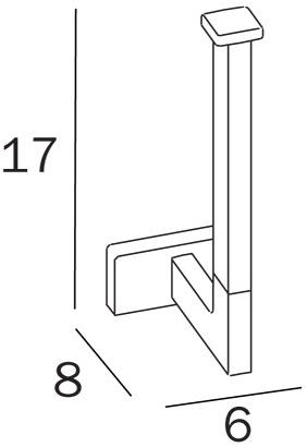 INDA® Держатель запасного рулона из хромированной латуни Lea A18280 - Вид №1
