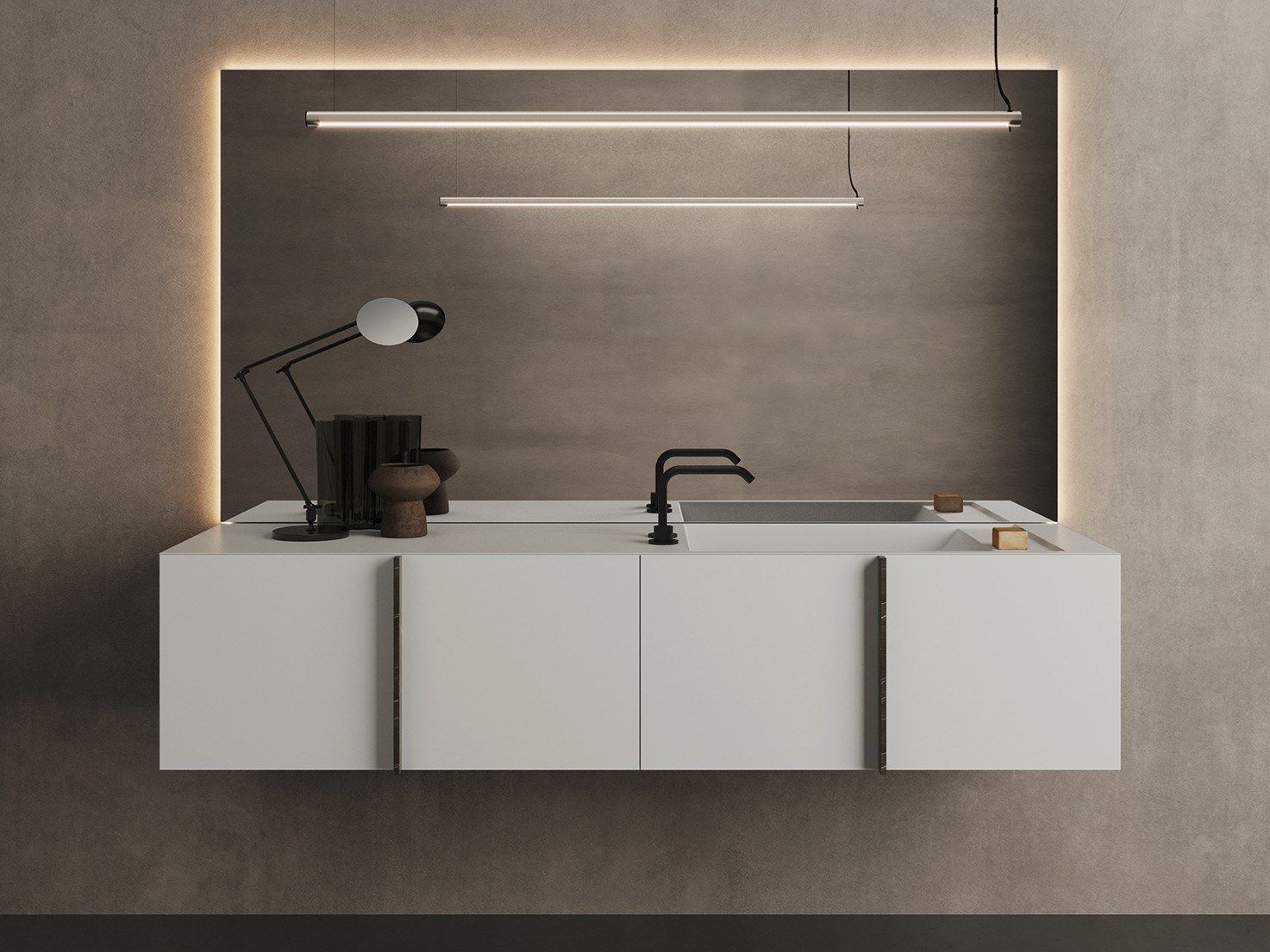 Деревянная секционная одиночная подвесная раковина Inbani Paral ARCH-00055428