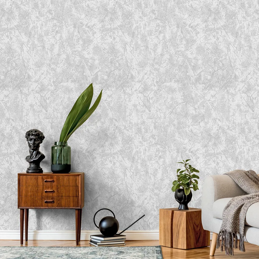Флизелиновые обои ATELIERO Метелица под покраску - серые фактурные 89091856 STLM-0078296 - Вид №2