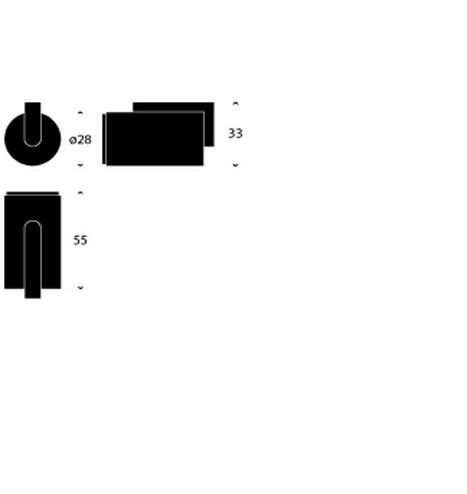 FROST Дверной упор 1, 55мм » черный / черный Нержавеющая сталь Черный N1931-B  - Вид №1