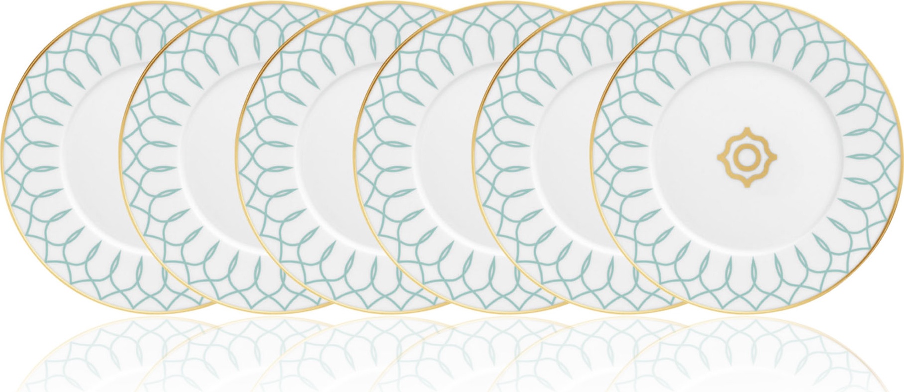 10672276 Furstenberg Набор тарелок десертных Furstenberg  Эсте 16см (Карло Даль Бьянко), 6шт, фарфор Фарфор 