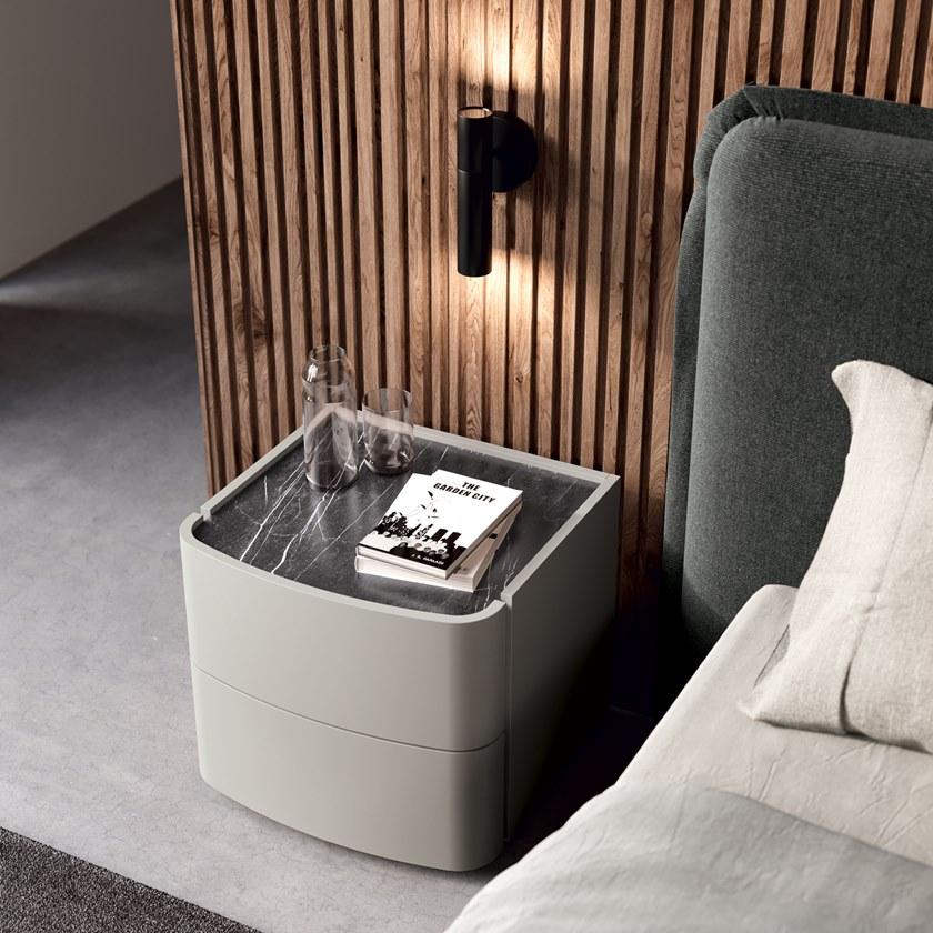 Febal Casa Лаковая прикроватная тумба с ящиками Marlene sun-id-1441840 - Вид №6