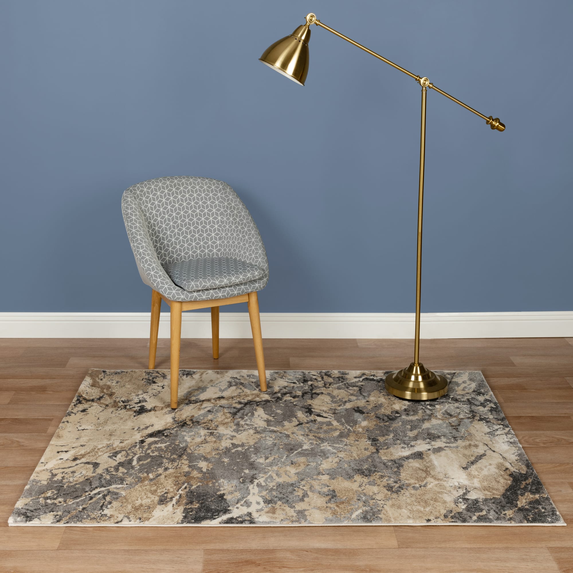 82856200 Ковёр Nika А0083А 120х170 см, цвет кремовый/серый Santreyd  - Вид №4