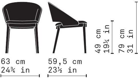 Very Wood Стул из ткани Odeon sun-id-1489430 - Вид №5